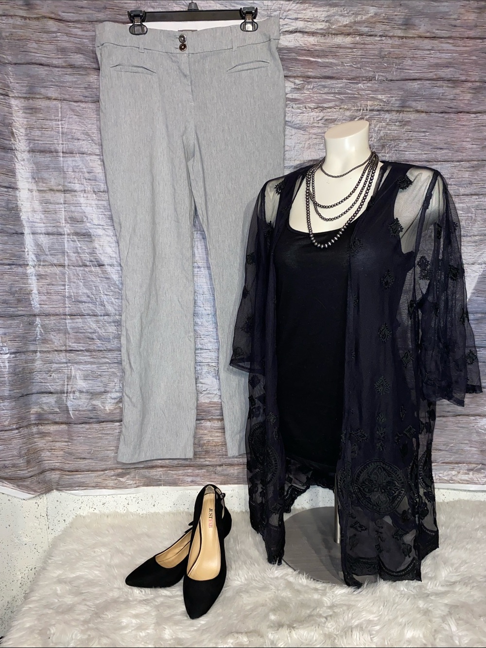 Maurices Light Gray Pull On Dress Pants